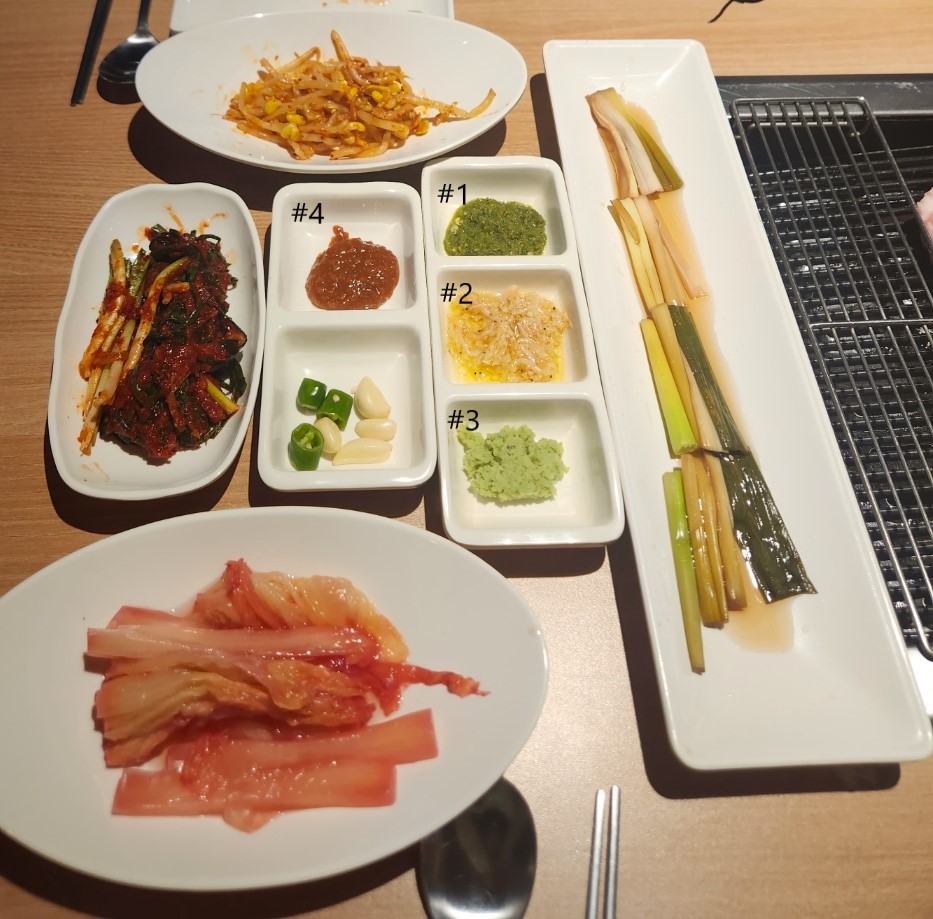 Condiments and side dishes of Gogong at Geondae, Gwangjin-gu