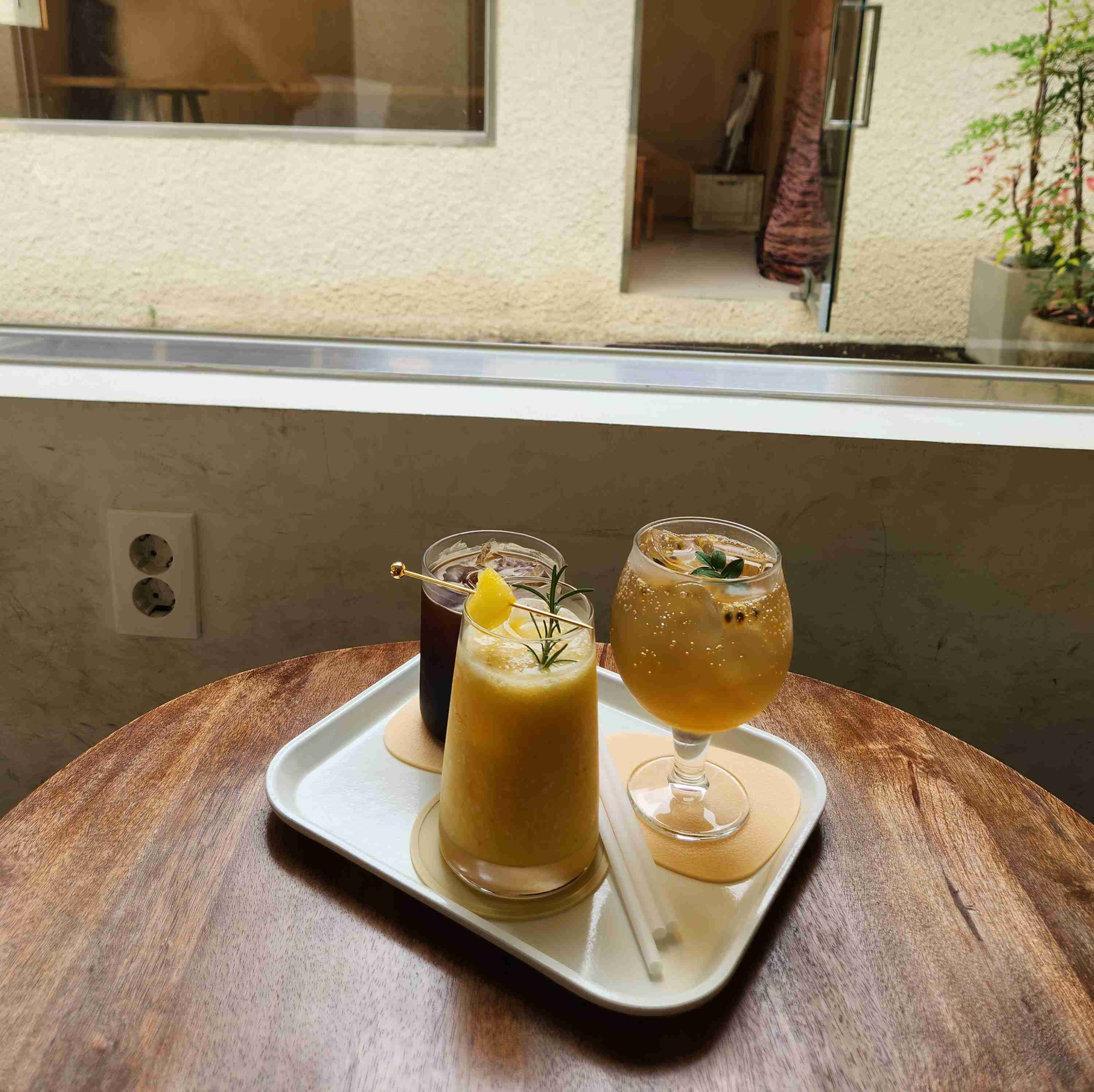 beverages of MORAE cafe in Yongsan-gu