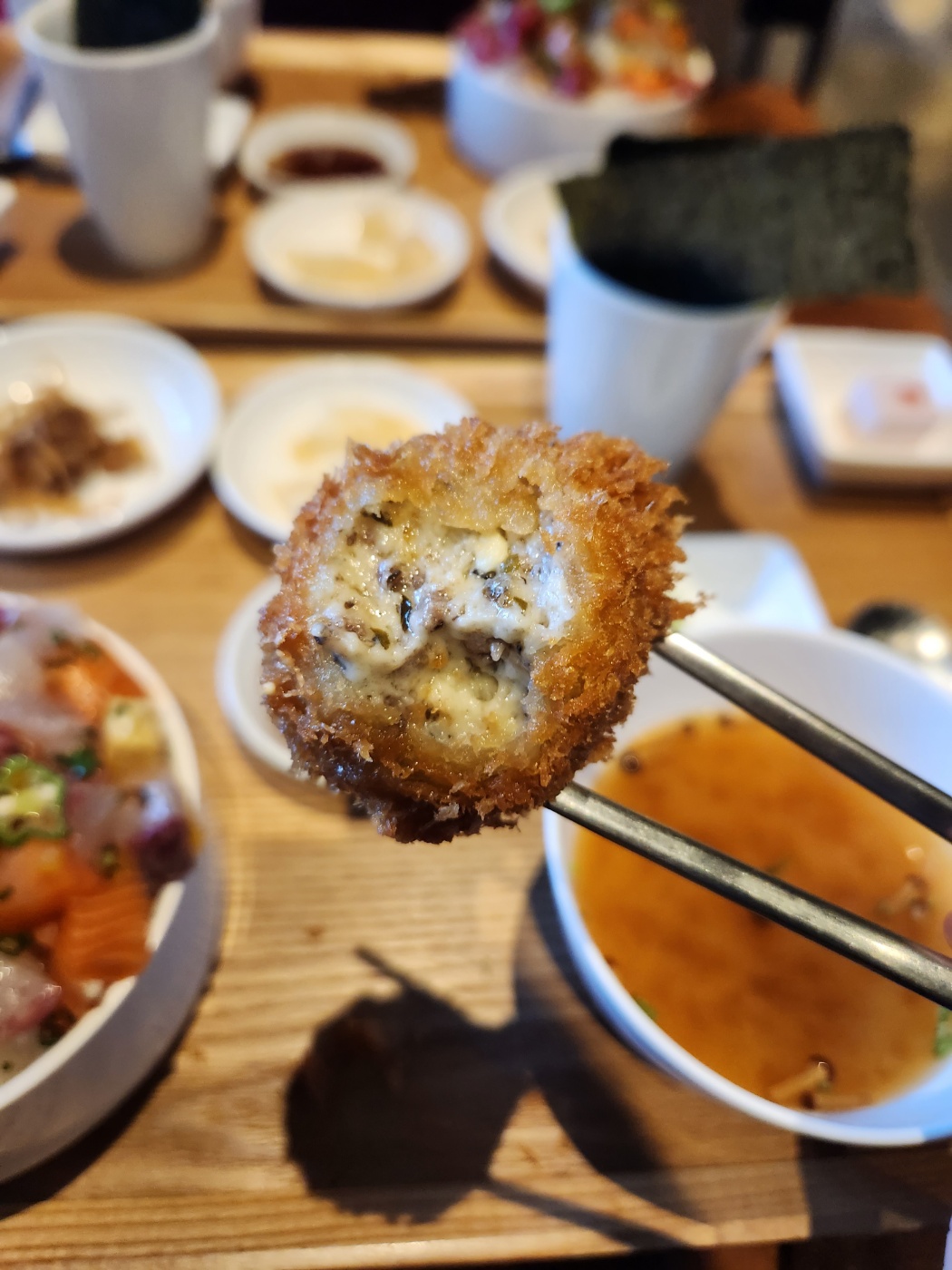 Truffle Menchi-katsu of Oroat Robata at Gongdeok, Mapo-gu